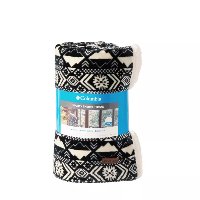 cozy sherpa plush throw