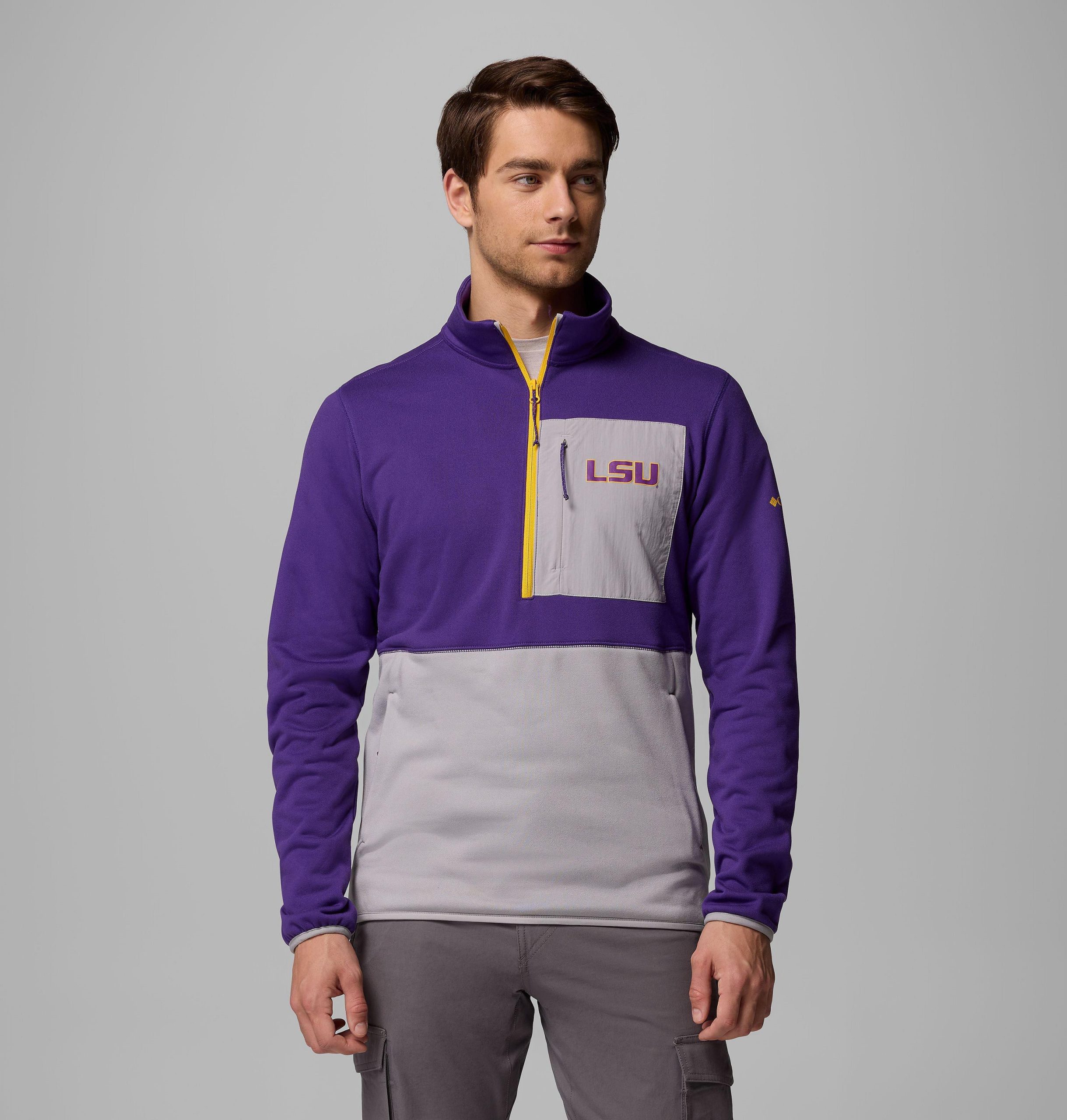 seaicéad leath-zip collegiate columbia hike do fhir - lsu
