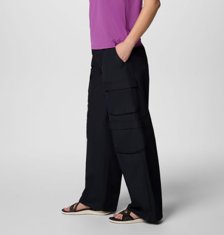 women elevated view parachute pants